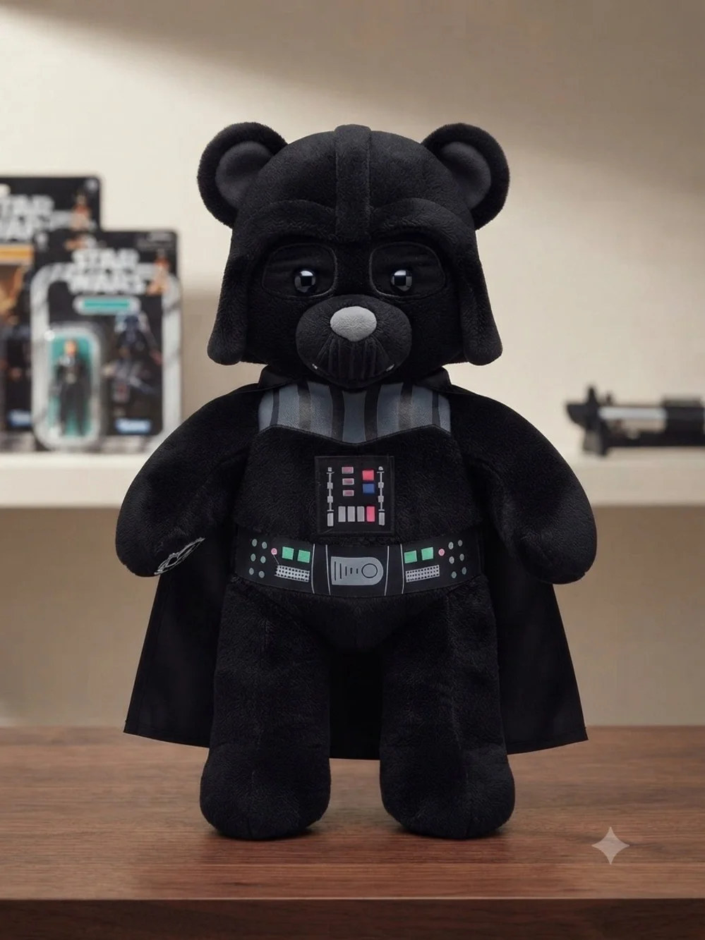 Build-A-Bear BABW Star Wars Darth Vader Bear Plush with Cape 18 Inches no sound